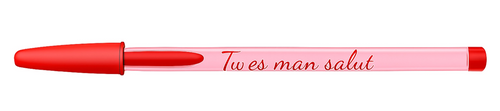 Tu es mon salut -BIC Duo Classique Bleu et Rouge by Bea