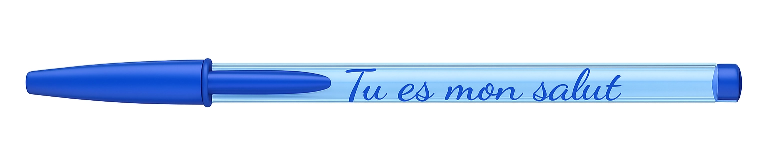 Tu es mon salut -BIC Duo Classique Bleu et Rouge by Bea